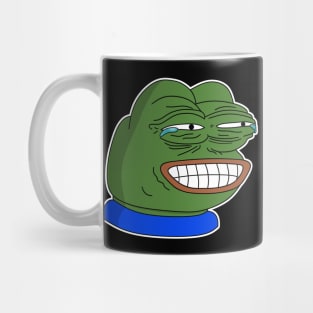 PepeLaugh - White Outline Mug